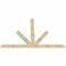 Ekena Millwork Saratoga Rough Sawn Timber Gable Bracket, Douglas Fir, 108"W x 72"H x 2"D x 6"F, 16/12 Pitch GBW108X72X0206SAR00RDF - alternate 5